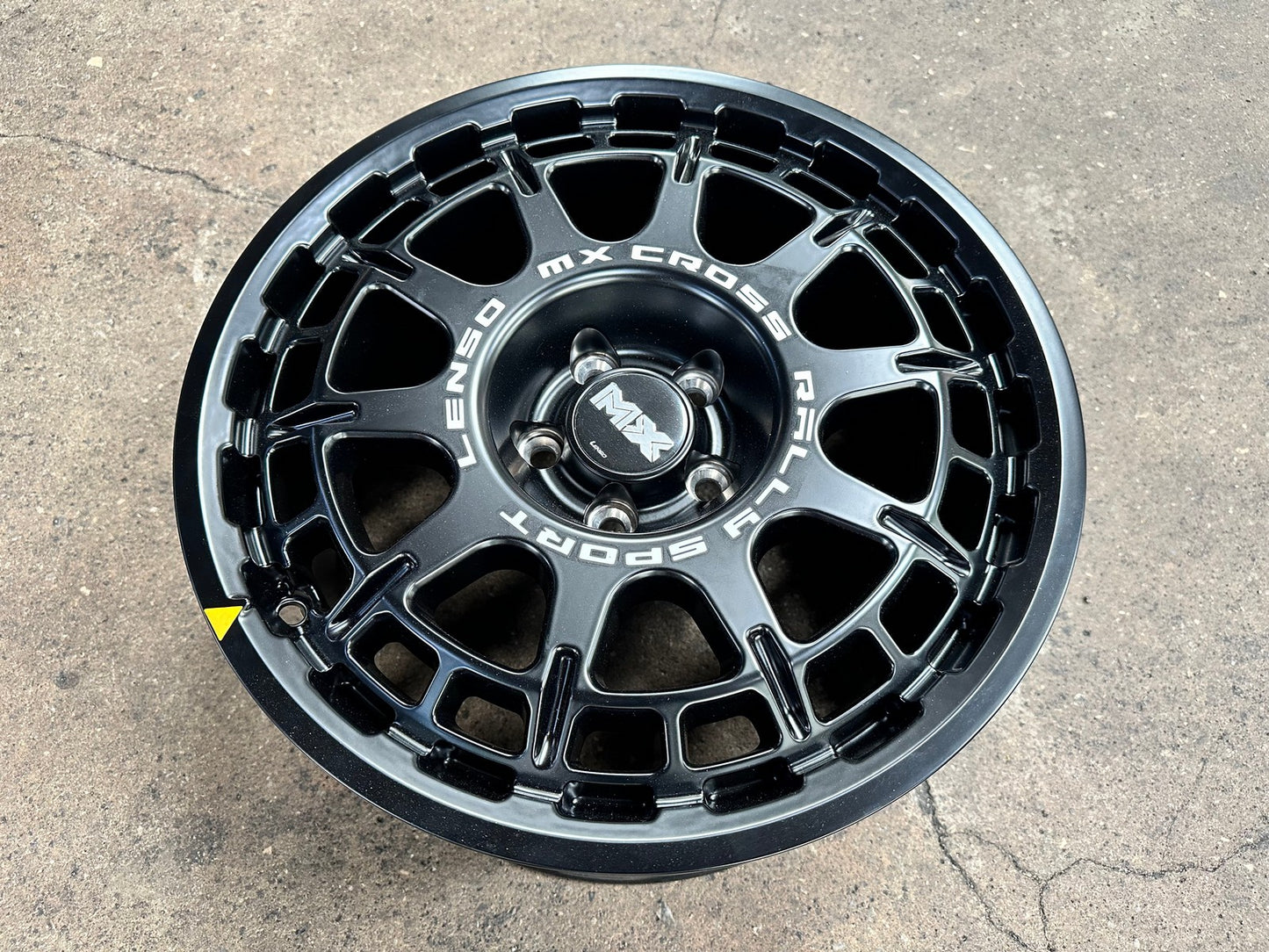 New 16X8 ET35 Lenso MX Ebola Rim (4 wheel) Matt Black 5X100