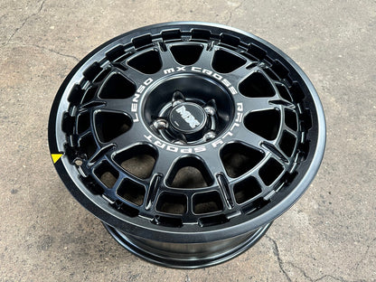 New 16X8 ET35 Lenso MX Ebola Rim (4 wheel) Matt Black 5X100