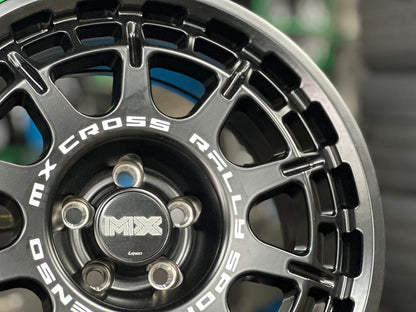 New 16X8 ET35 Lenso MX Ebola Rim (4 wheel) Matt Black 5X100