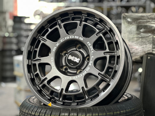 New 16X8 ET35 Lenso MX Ebola Rim (4 wheel) Matt Gunmetal 5X114.3