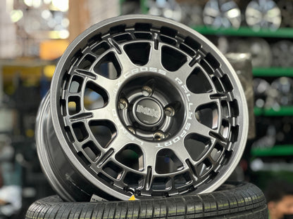 New 16X8 ET35 Lenso MX Ebola Rim (4 wheel) Matt Gunmetal 5X114.3