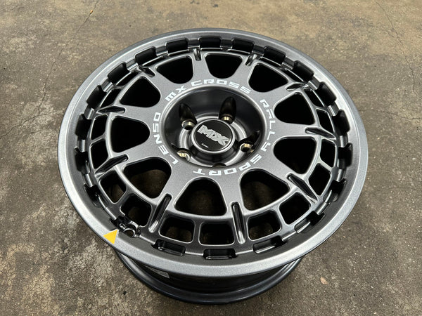 New 16X8 ET35 Lenso MX Ebola Rim (4 wheel) Matt Gunmetal 5X114.3