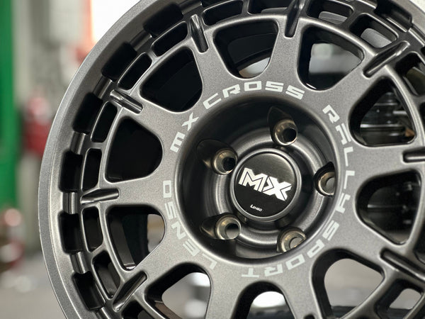 New 16X8 ET35 Lenso MX Ebola Rim (4 wheel) Matt Gunmetal 5X114.3