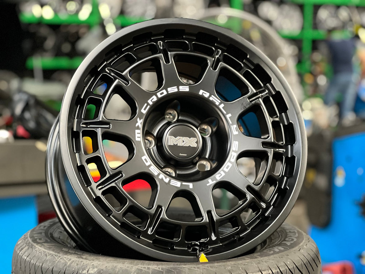 New 16X8 ET35 Lenso MX Ebola Rim (4 wheel) Matt Black 5X114.3