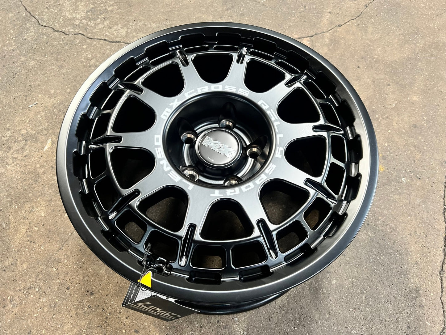 New 16X8 ET35 Lenso MX Ebola Rim (4 wheel) Matt Black 5X114.3