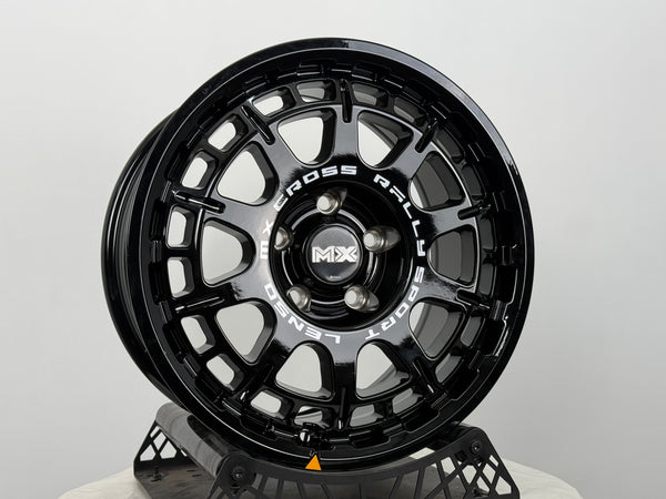 New 16X8 ET35 Lenso Ebola Rim (4 wheel) Gloss Black 5X114.3