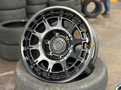 New 16X8 ET0 Lenso MX Ebola Rim (4 wheel) Matt Black 6X139.7