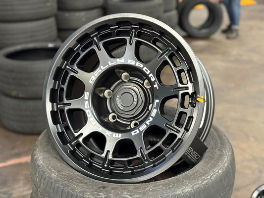 New 16X8 ET0 Lenso MX Ebola Rim (4 wheel) Matt Black 6X139.7