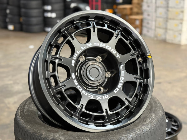 New 16X8 ET0 Lenso MX Ebola Rim (4 wheel) Matt Black 6X139.7