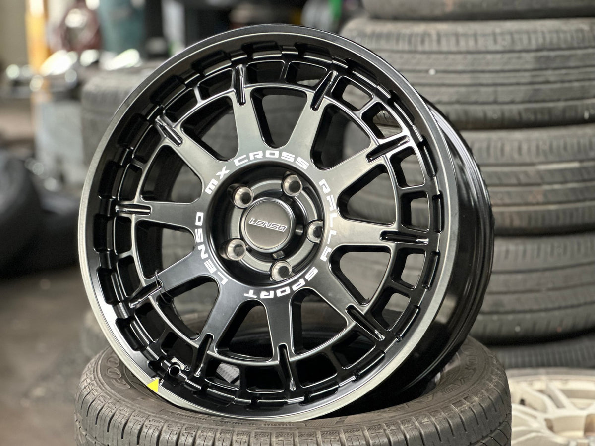 New 18X8 ET42 Lenso MX Ebola Rim (4 wheel) Matt Black 5X114.3