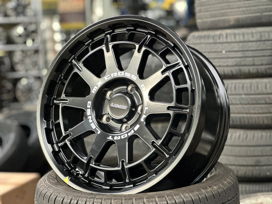 New 18X8 ET42 Lenso MX Ebola Rim (4 wheel) Matt Black 5X114.3