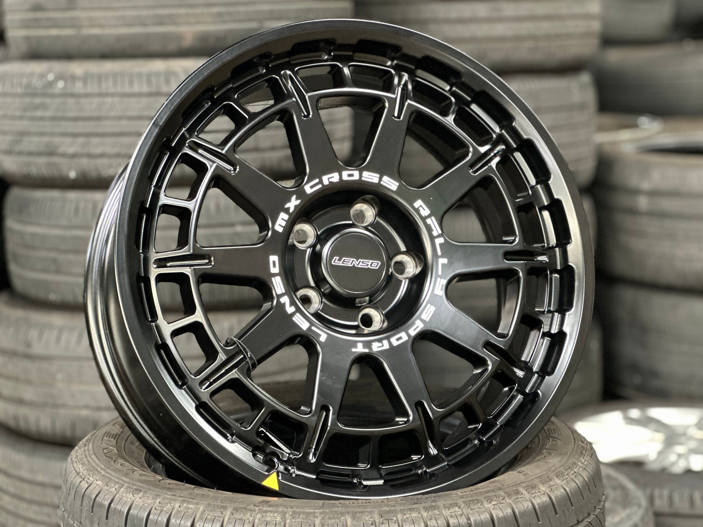 New 18X8 ET42 Lenso MX Ebola Rim (4 wheel) Matt Black 5X114.3