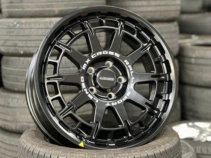 New 18X8 ET42 Lenso MX Ebola Rim (4 wheel) Matt Black 5X114.3