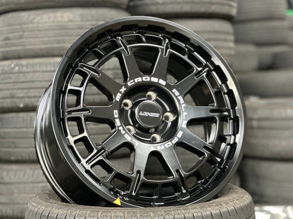 New 18X8 ET42 Lenso MX Ebola Rim (4 wheel) Matt Black 5X114.3