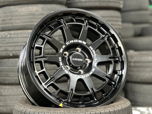 New 18X8 ET42 Lenso MX Ebola Rim (4 wheel) Matt Black 5X114.3