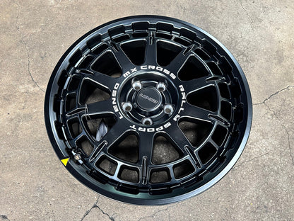 New 18X8 ET42 Lenso MX Ebola Rim (4 wheel) Matt Black 5X114.3