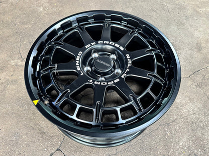 New 18X8 ET42 Lenso MX Ebola Rim (4 wheel) Matt Black 5X114.3