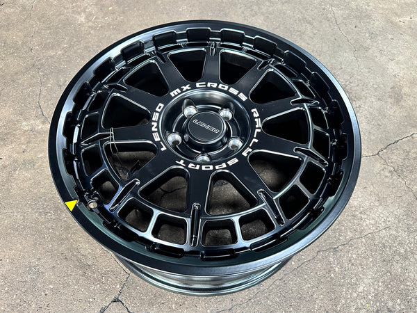 New 18X8 ET42 Lenso MX Ebola Rim (4 wheel) Matt Black 5X114.3