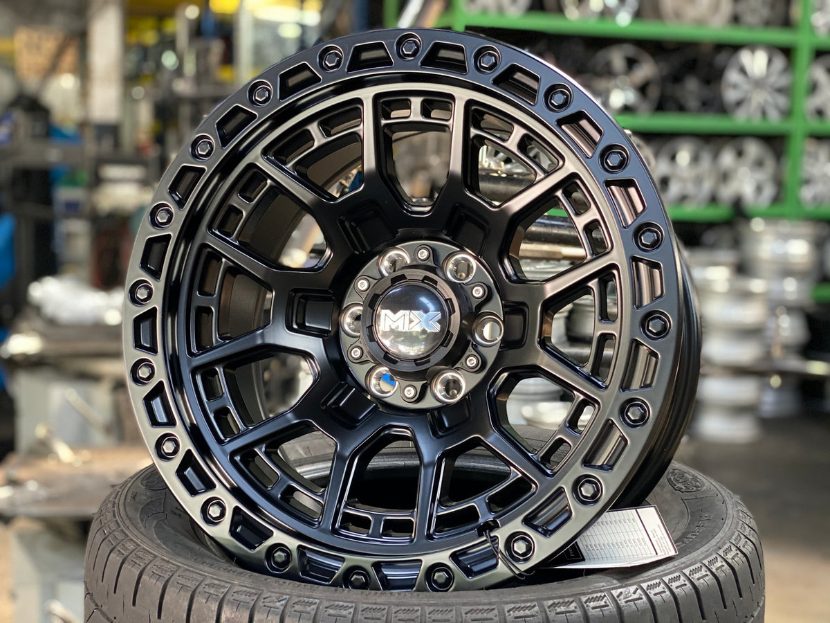New 16X8.5 ET0 Lenso MX Gravel Rim (4 wheel) Matt Black 6X114.3