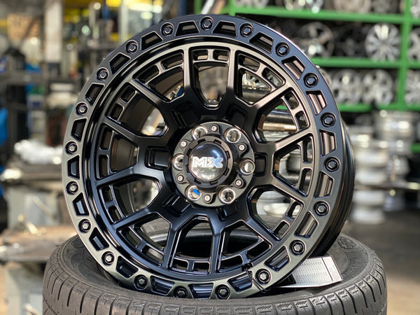 New 16X8.5 ET0 Lenso MX Gravel Rim (4 wheel) Matt Black 6X114.3