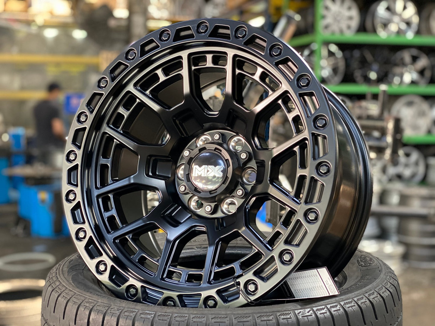 New 16X8.5 ET0 Lenso MX Gravel Rim (4 wheel) Matt Black 6X114.3