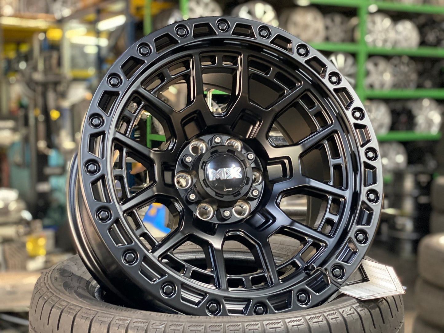 New 16X8.5 ET0 Lenso MX Gravel Rim (4 wheel) Matt Black 6X114.3