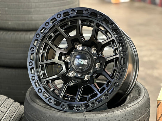 New 16X8.5 ET0 Lenso MX Gravel Rim (4 wheel) Matt Black 6X139.7