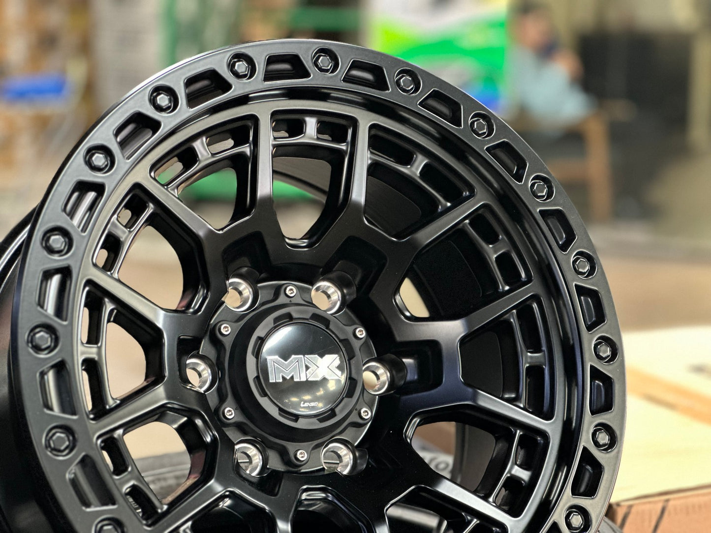 New 16X8.5 ET0 Lenso MX Gravel Rim (4 wheel) Matt Black 6X139.7