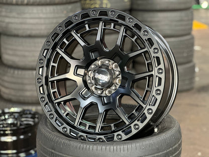 New 18X9 ET20 Lenso MX Gravel Rim (4 wheel) Matt Black 6X114.3
