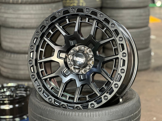 New 18X9 ET20 Lenso MX Gravel Rim (4 wheel) Matt Black 6X114.3