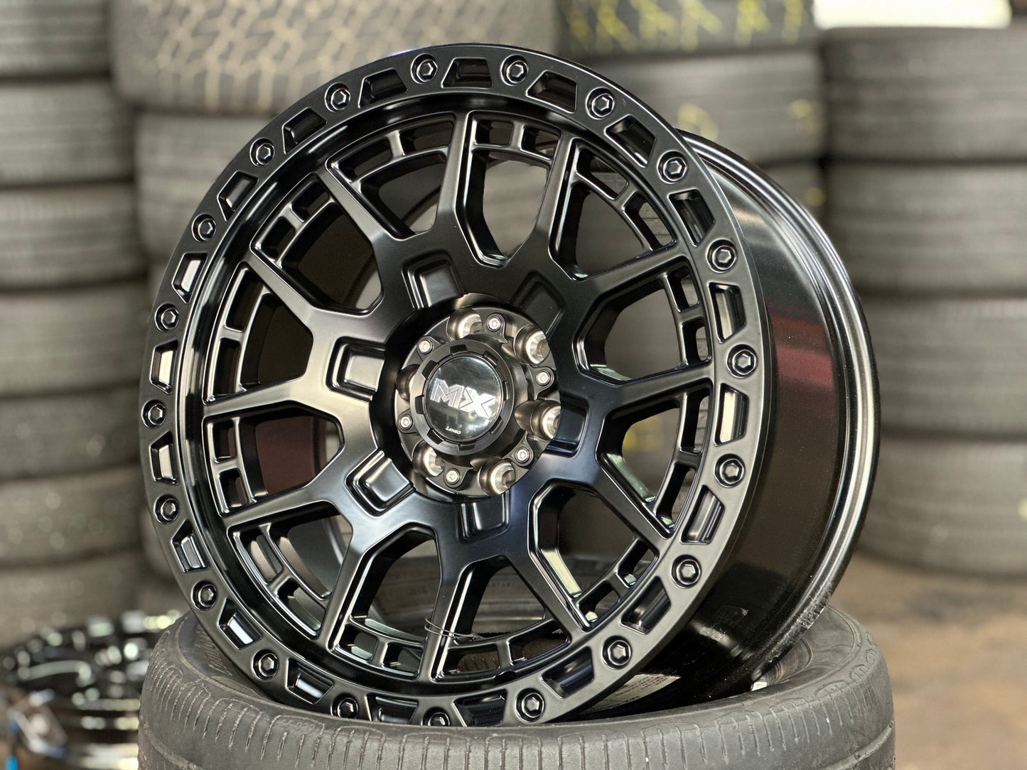 New 18X9 ET20 Lenso MX Gravel Rim (4 wheel) Matt Black 6X114.3