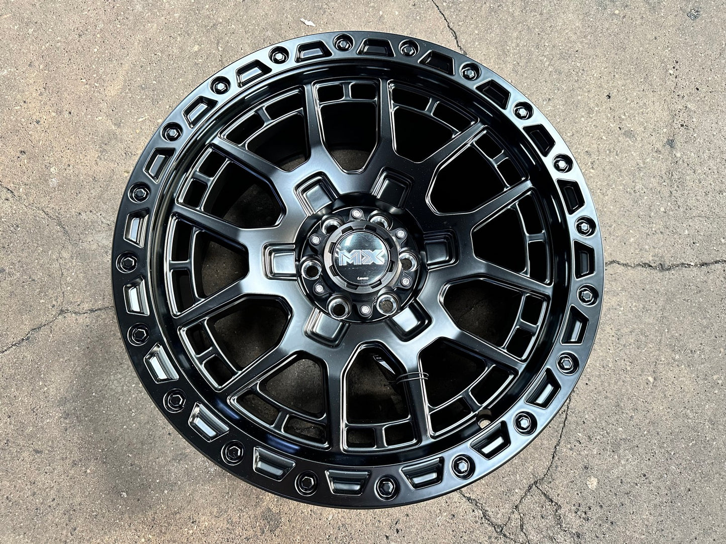 New 18X9 ET20 Lenso MX Gravel Rim (4 wheel) Matt Black 6X114.3