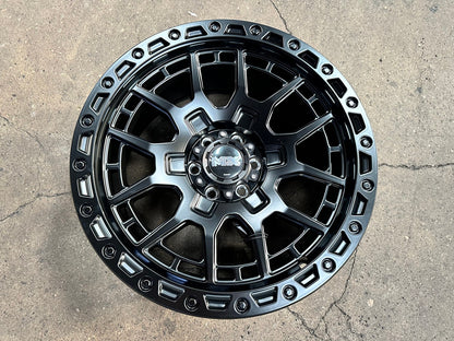 New 18X9 ET20 Lenso MX Gravel Rim (4 wheel) Matt Black 6X114.3