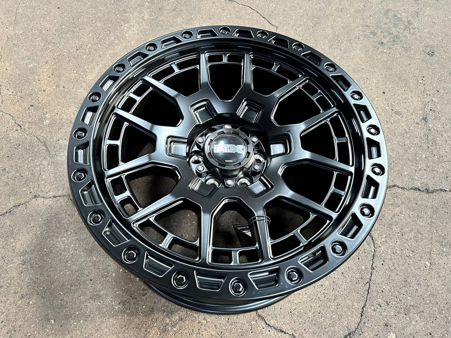 New 18X9 ET20 Lenso MX Gravel Rim (4 wheel) Matt Black 6X114.3