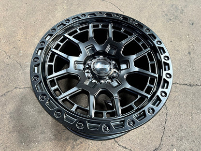 New 18X9 ET20 Lenso MX Gravel Rim (4 wheel) Matt Black 6X114.3
