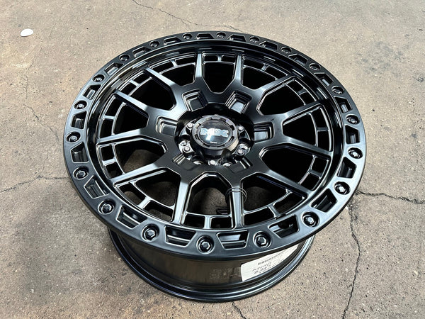 New 18X9 ET20 Lenso MX Gravel Rim (4 wheel) Matt Black 6X114.3
