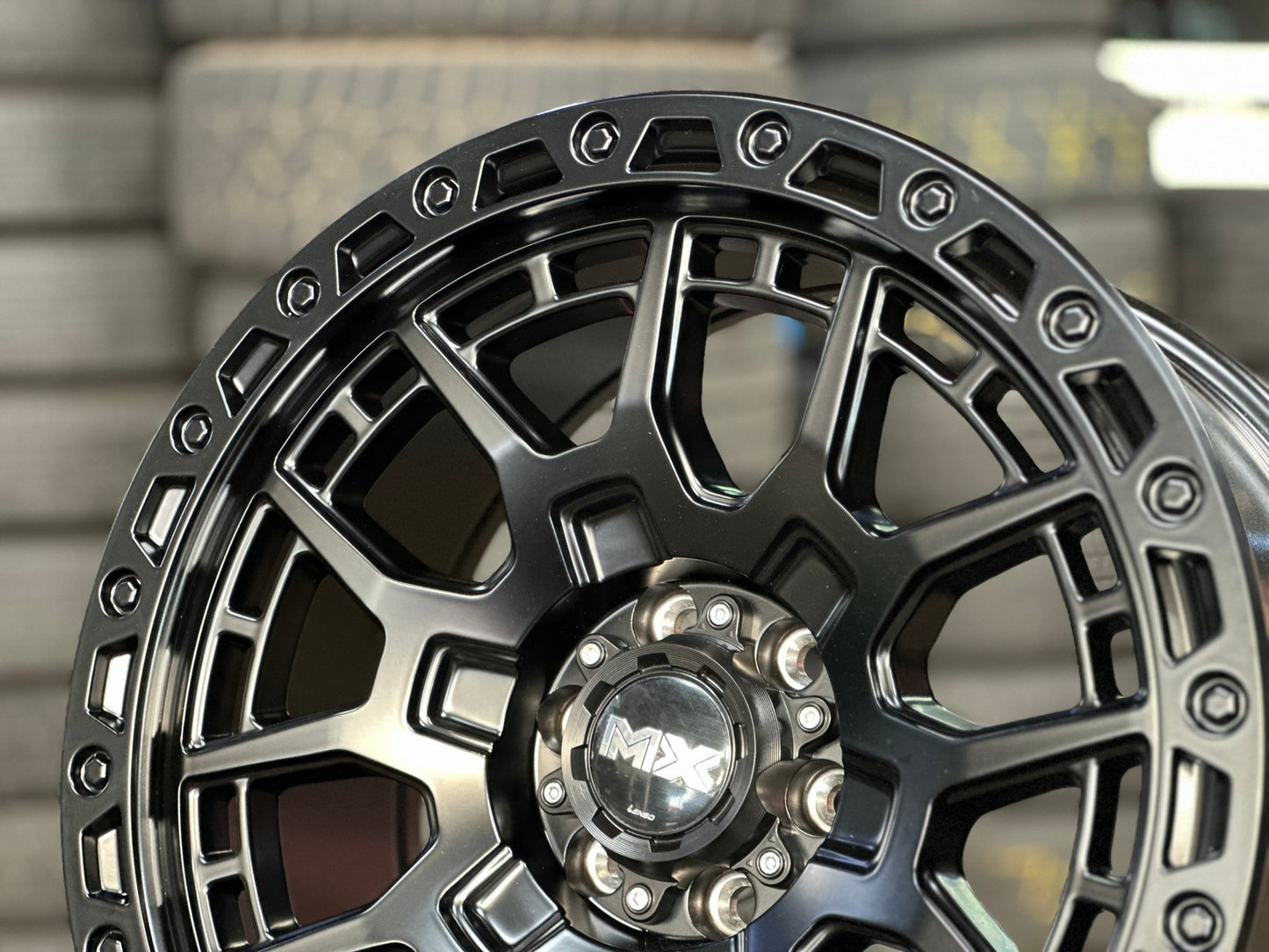 New 18X9 ET20 Lenso MX Gravel Rim (4 wheel) Matt Black 6X114.3