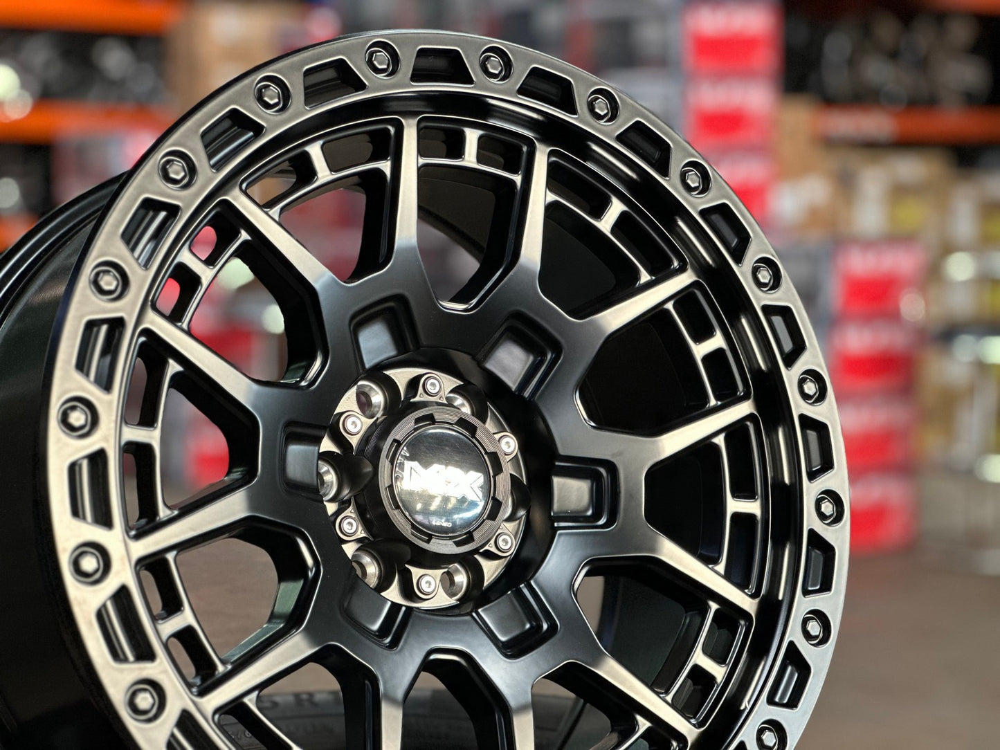 New 18X9 ET20 Lenso MX Gravel Rim (4 wheel) Matt Black 6X114.3