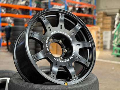 New 18X9 ET0 Lenso MX Halo Rim (4 wheel) Matt Black 6X139.7