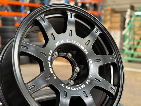 New 18X9 ET0 Lenso MX Halo Rim (4 wheel) Matt Black 6X139.7