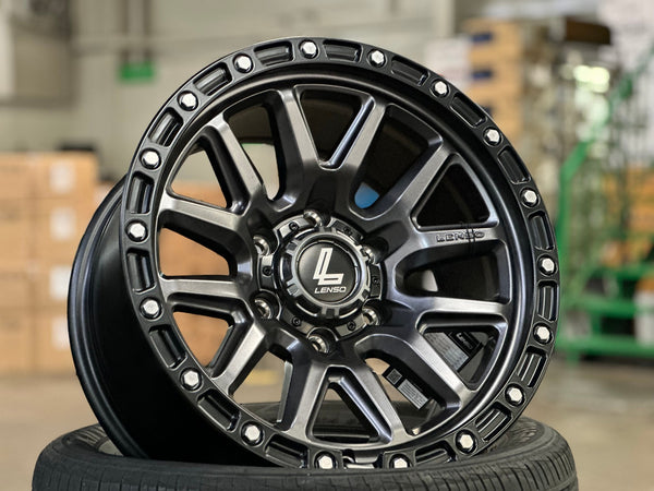 New 17X9 ET0 Lenso MX Marvel Rim (4 wheel) Matt Black 6X139.7