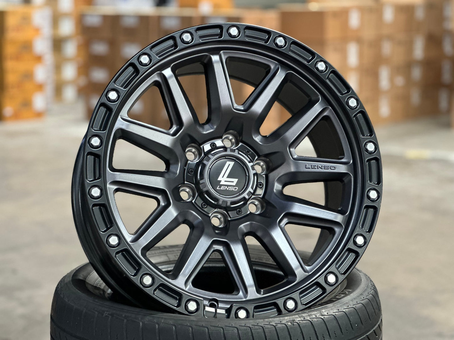 New 18X9 ET0 Lenso MX Marvel Rim (4 wheel) Matt Black 6X139.7