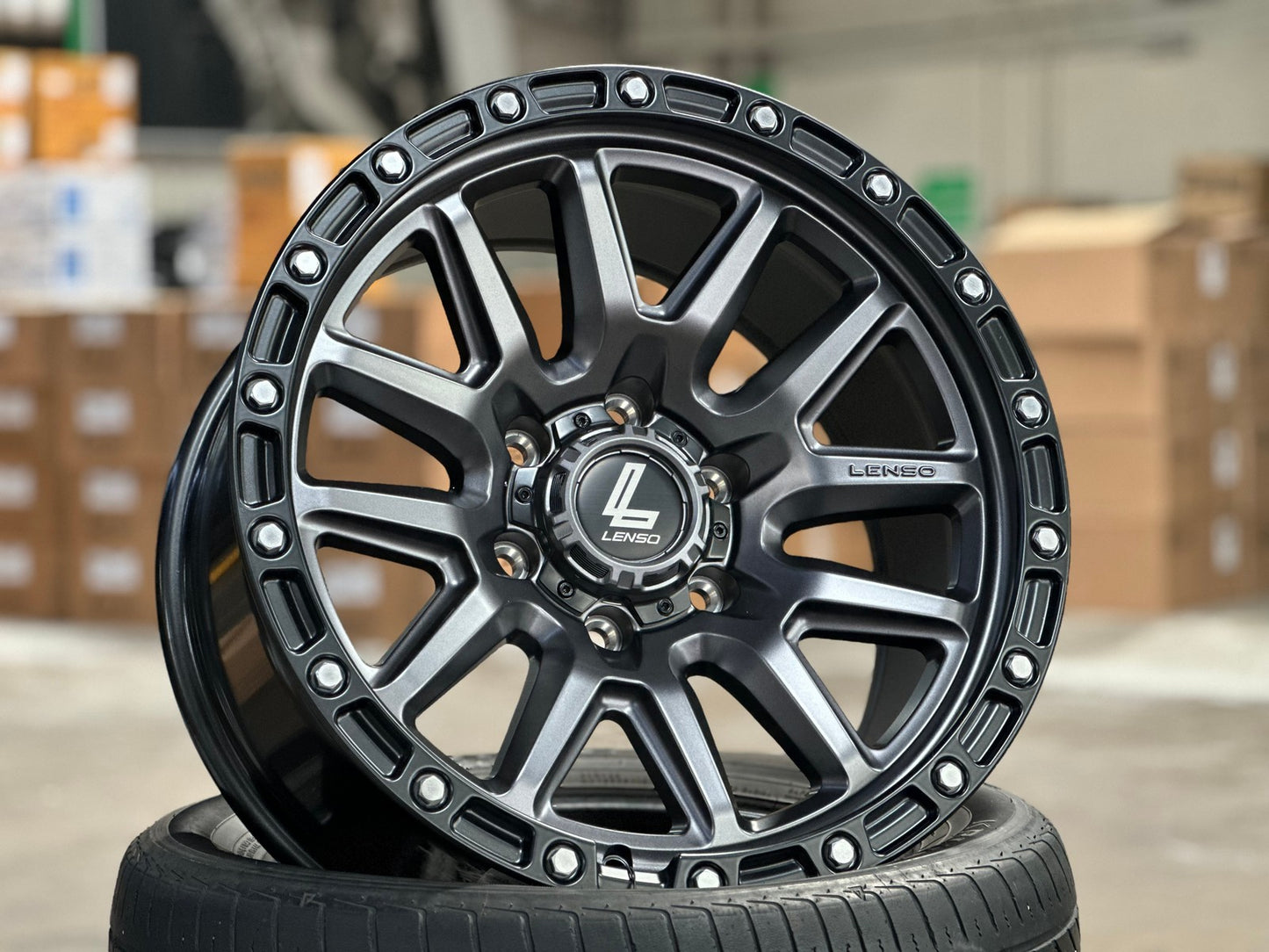 New 18X9 ET0 Lenso MX Marvel Rim (4 wheel) Matt Black 6X139.7