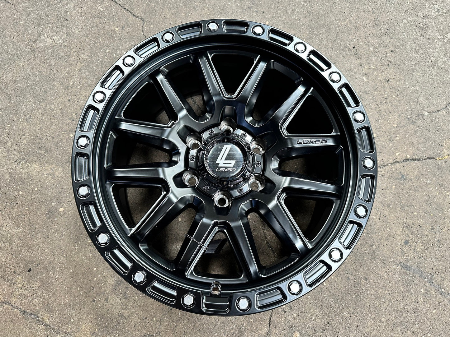New 18X9 ET18 Lenso MX Marvel Rim (4 wheel) Matt Black 6X139.7