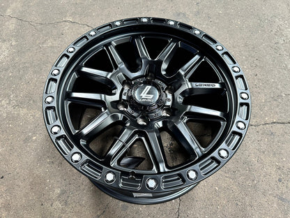 New 18X9 ET18 Lenso MX Marvel Rim (4 wheel) Matt Black 6X139.7