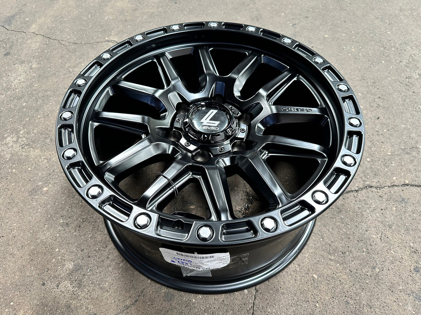New 18X9 ET18 Lenso MX Marvel Rim (4 wheel) Matt Black 6X139.7