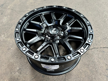 New 18X9 ET18 Lenso MX Marvel Rim (4 wheel) Matt Black 6X139.7