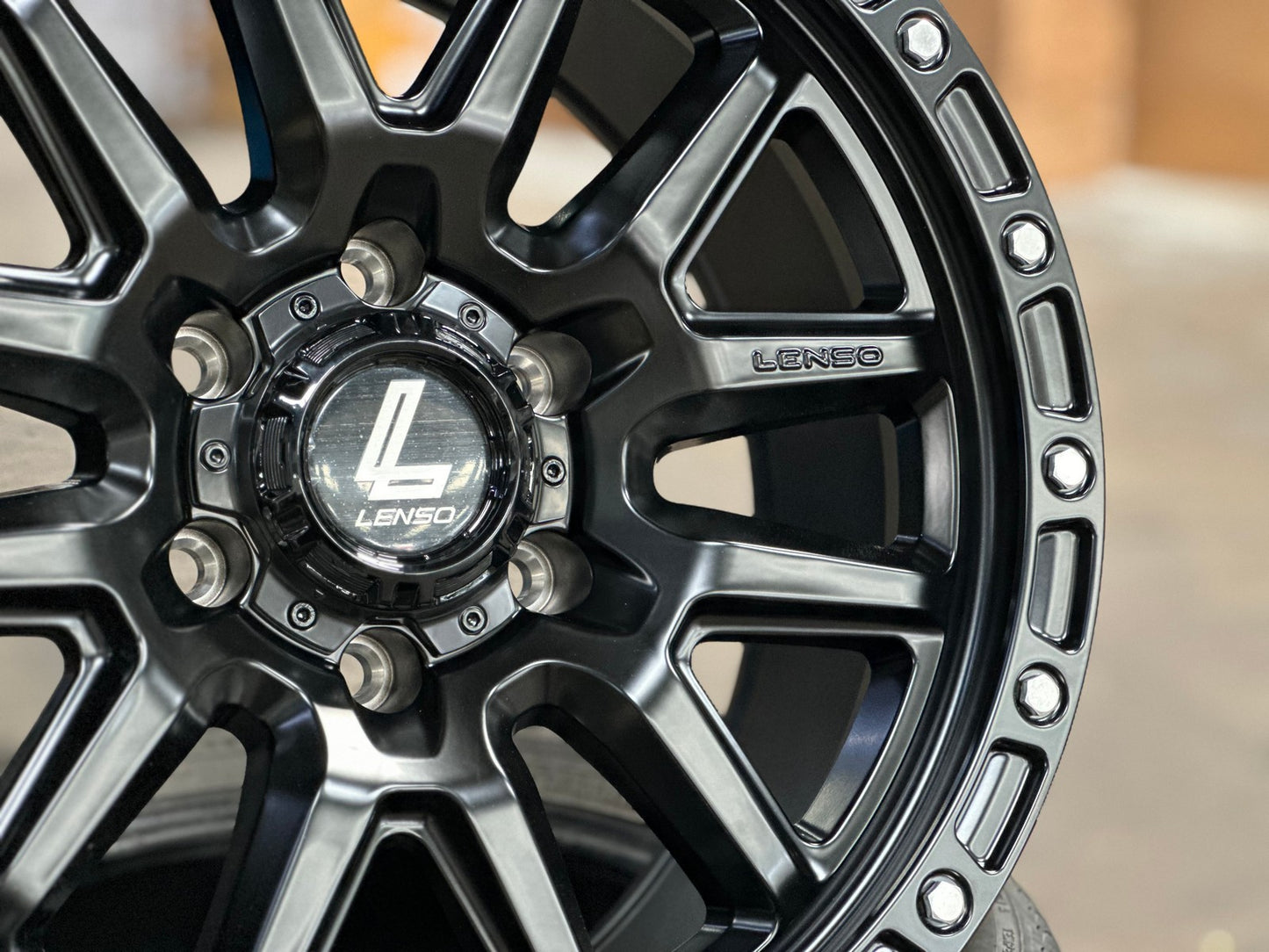 New 18X9 ET18 Lenso MX Marvel Rim (4 wheel) Matt Black 6X139.7