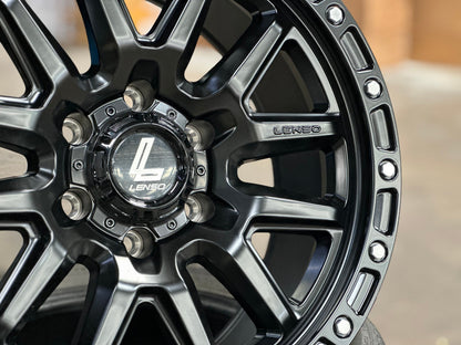 New 18X9 ET18 Lenso MX Marvel Rim (4 wheel) Matt Black 6X139.7