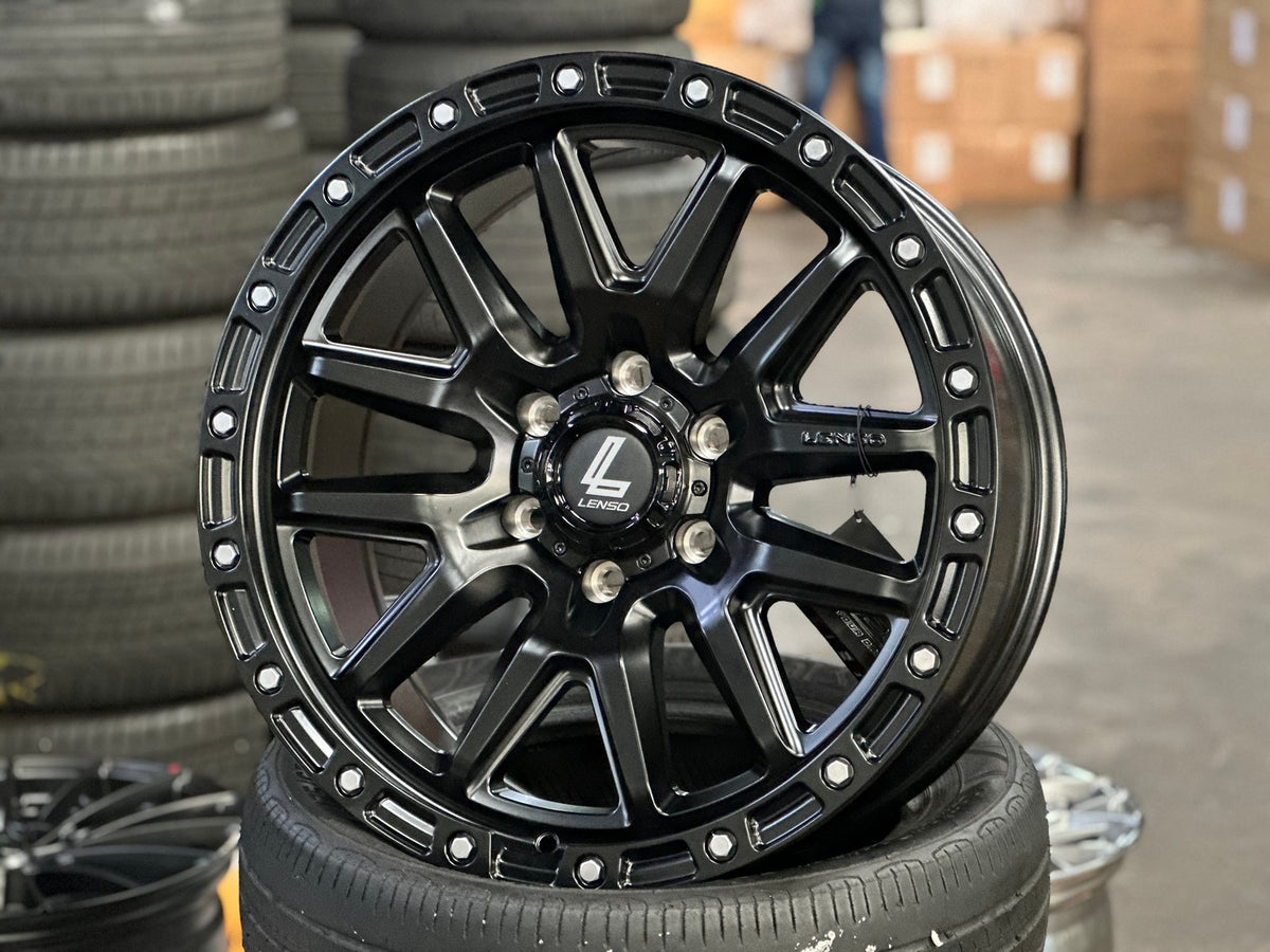 New 20X9 ET18 Lenso MX Marvel Rim (4 wheel) Matt Black 6X139.7
